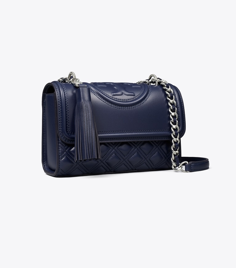 Tory Burch designer sacs porté épaule Petit sac Fleming porté épaule convertible  in Royal Navy angle