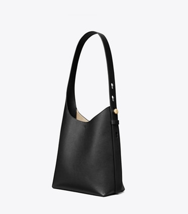 Tory Burch designer sacs hobo Petit sac hobo dans Black angle