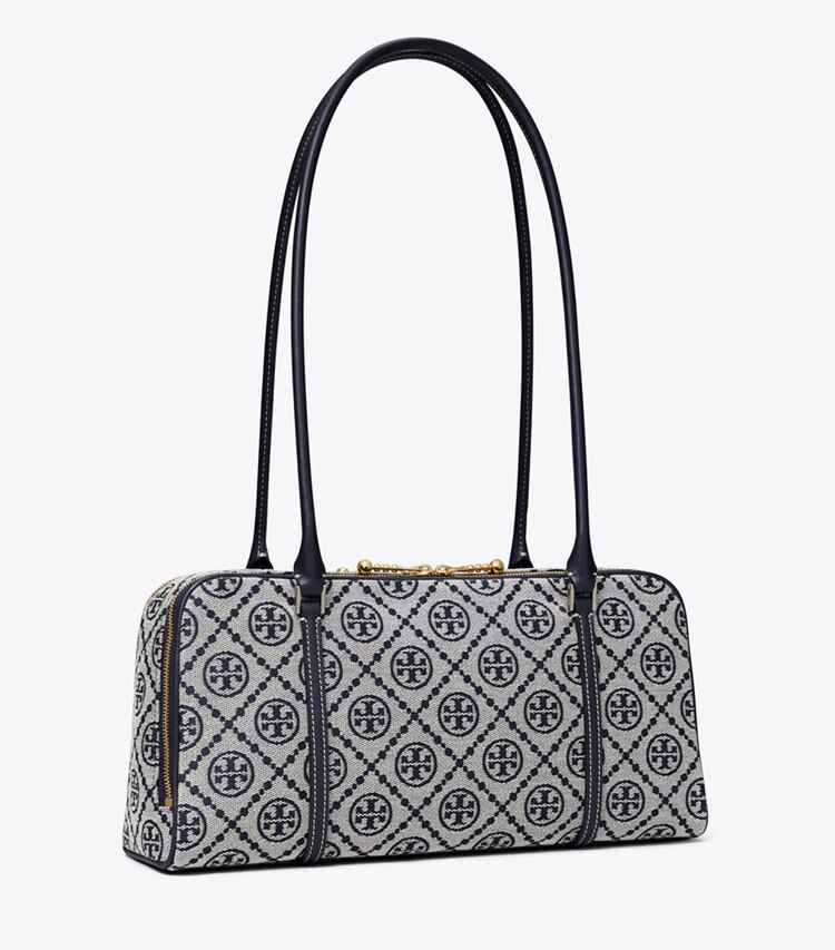 Tory Burch designer sacs porté épaule Petit sac Marshmallow T Monogram in Tory Navy angle