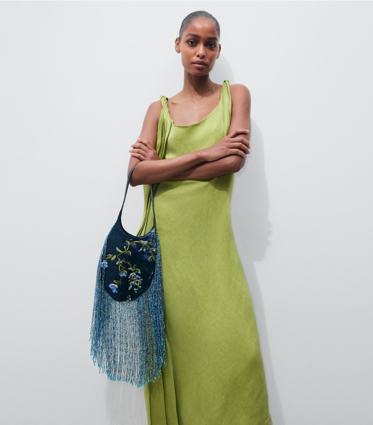 Tory Burch designer sacs porté épaule Petit sac orné Pierced dans Blue Multi supplémentaire sur le modèle