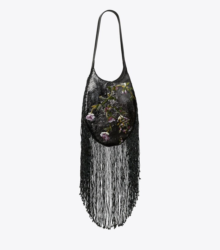Tory Burch designer sacs porté épaule Petit sac Pierced in Black Multi angle