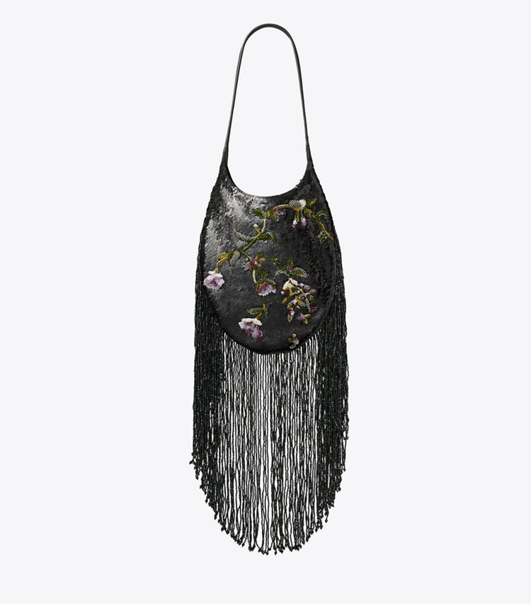 Tory Burch designer sacs porté épaule Petit sac Pierced in Black Multi front