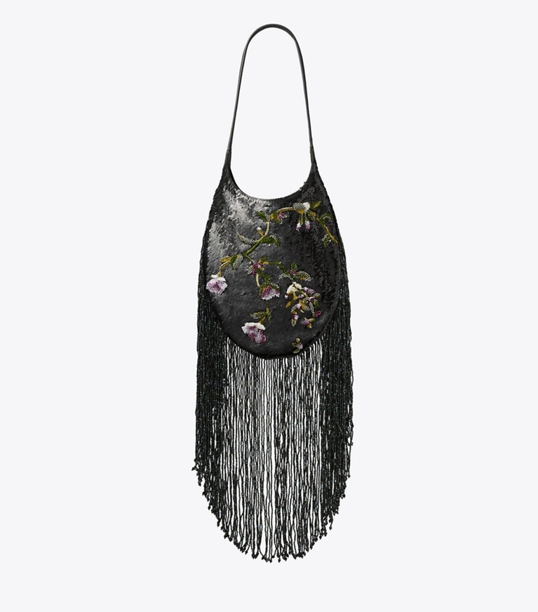 Tory Burch designer sacs porté épaule Petit sac Pierced in Black Multi front