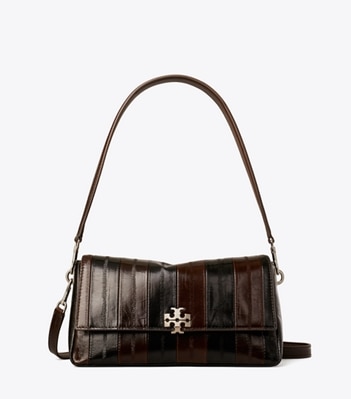 Petit sac porté épaule Charlie en cuir embossé façon anguille