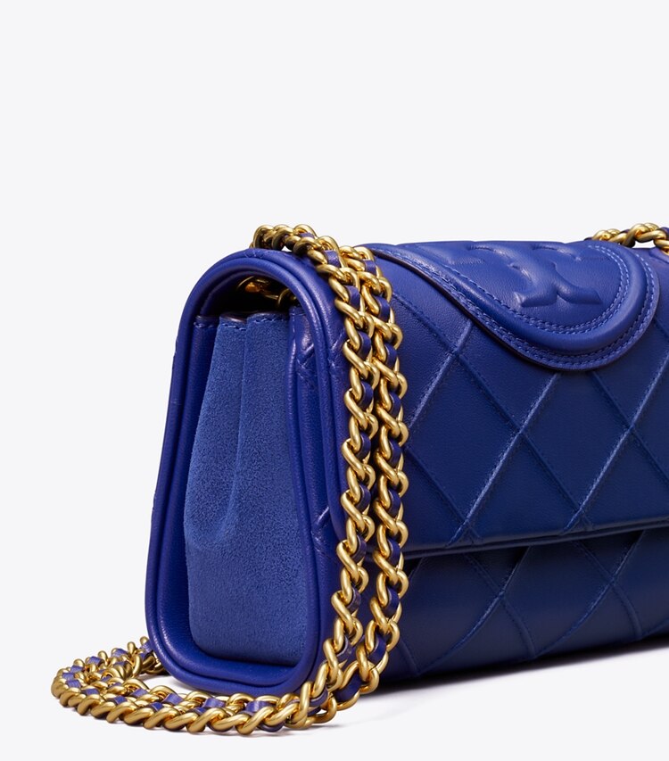 Tory Burch designer sacs porté épaule Petit sac porté épaule convertible Fleming en cuir souple in Navy Day informations