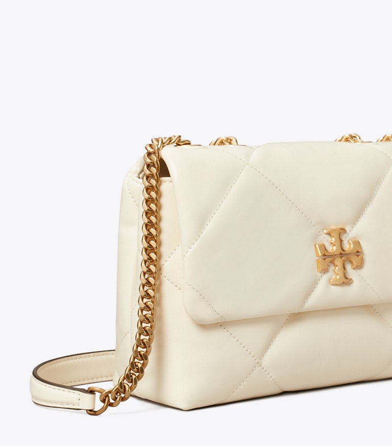 Tory Burch designer sacs porté épaule Petit sac porté épaule convertible Kira à matelassage losange in Warm White informations