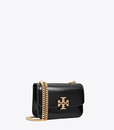 Tory Burch designer sacs porté épaule Petit sac porté épaule Eleanor à cristaux in Black angle