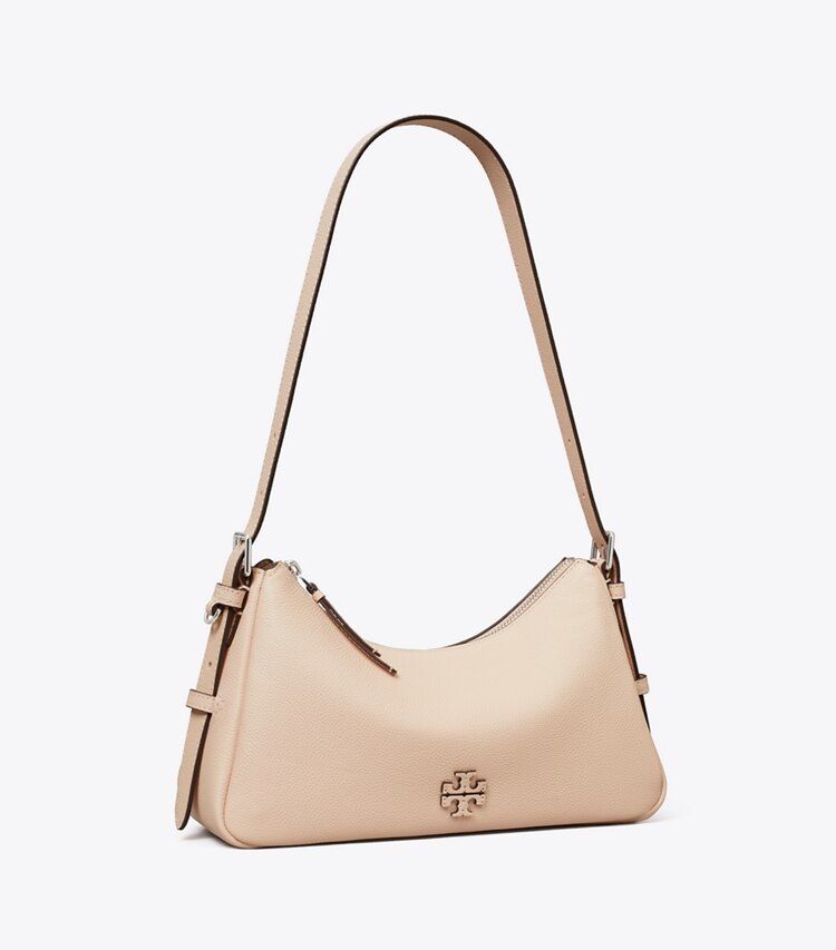 Tory Burch designer sacs porté épaule Petit sac porté épaule en cuir dans Soft Pink angle