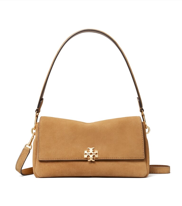 Tory Burch designer sacs porté épaule Petit sac porté épaule en daim Charlie in Toffee additional