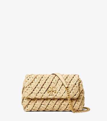 Tory Burch designer sacs porté épaule Petit sac porté épaule Kira tissé in Natural front