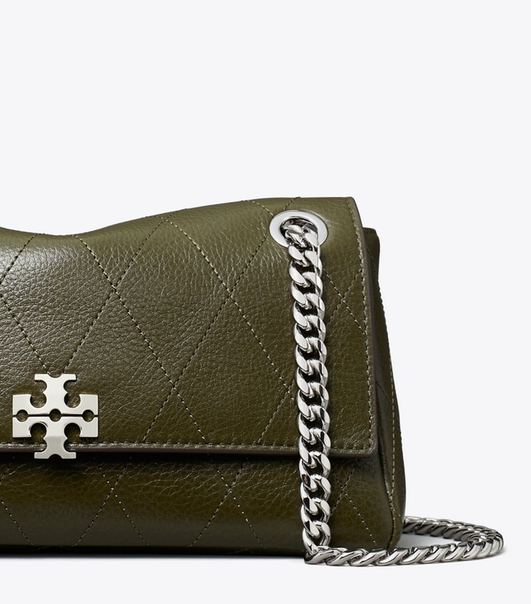 Tory Burch designer sacs porté épaule Petit sac porté épaule matelassé Charlie in Dark Olive informations