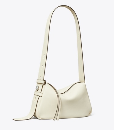 Tory Burch designer sacs porté épaule Petit sac porté épaule Romy dans Light Cream angle