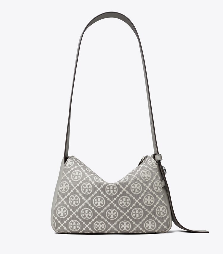 Tory Burch designer sacs porté épaule Petit sac porté épaule Romy T Monogram in Gray retour