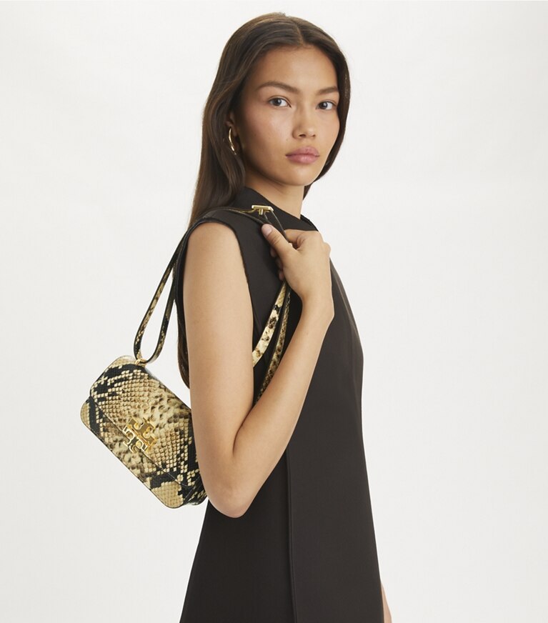 Tory Burch designer sacs porté épaule Petit sac rectangulaire Eleanor in Coriander / Black Multi angle