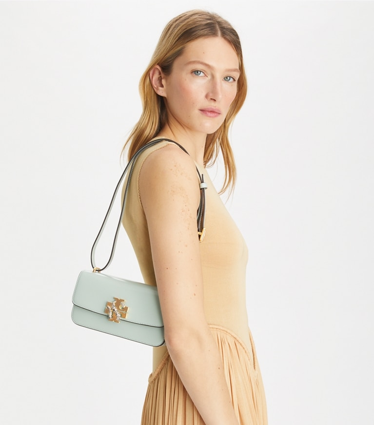 Tory Burch designer sacs porté épaule Petit sac rectangulaire Eleanor in Mint angle