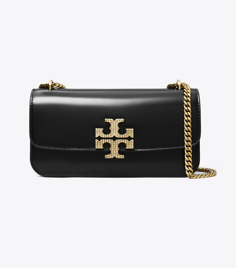 Tory Burch designer sacs porté épaule Petit sac rectangulaire Eleanor in Black angle