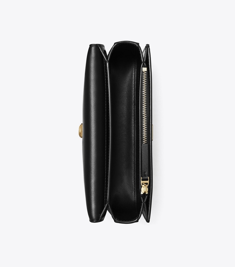 Tory Burch designer sacs porté épaule Petit sac rectangulaire Eleanor in Black angle