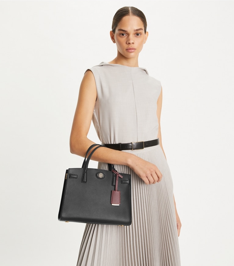 Tory Burch designer sac à main Petit sac Robinson in Black angle