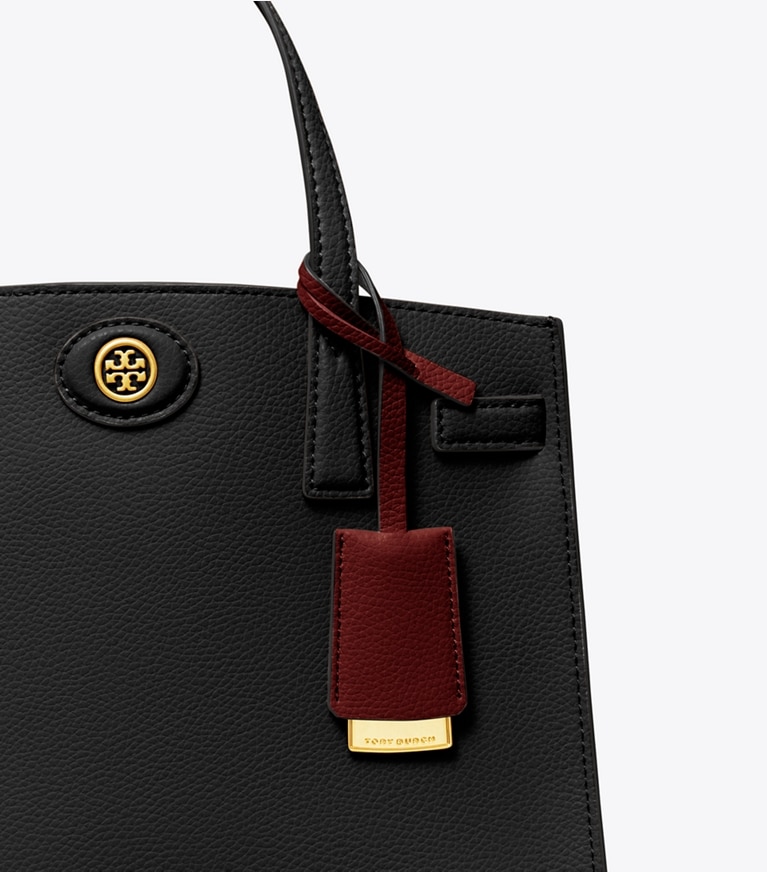 Tory Burch designer sac à main Petit sac Robinson in Black angle