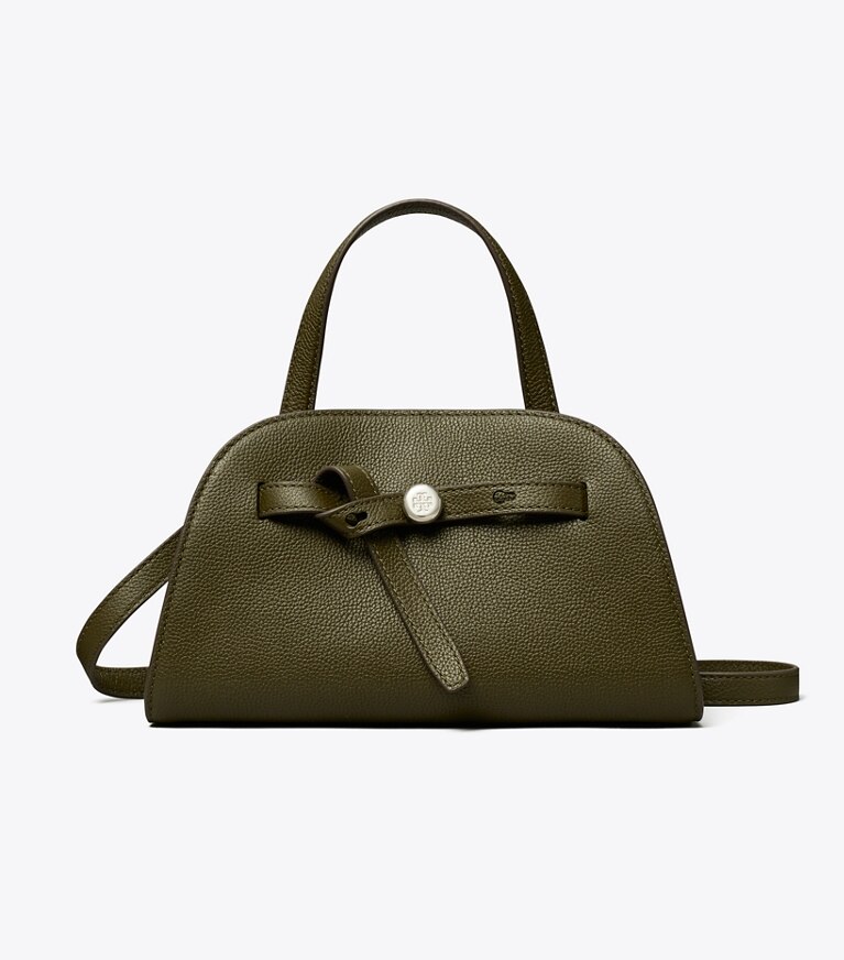 Tory Burch designer sacs à bandoulière Petit sac Romy Bauletto in Dark Olive front