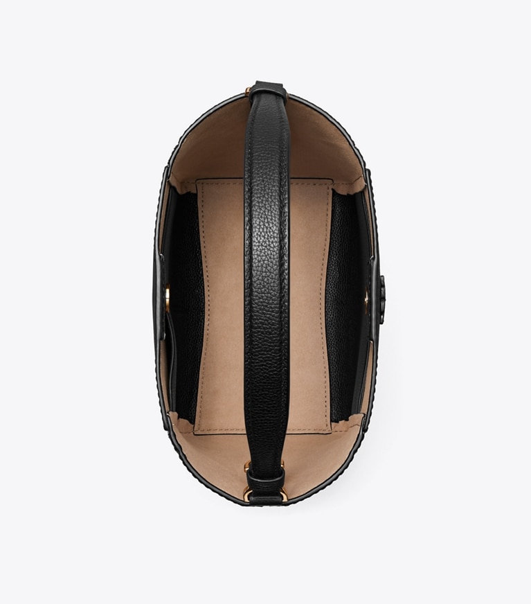 Tory Burch designer sacs à bandoulière Petit sac seau McGraw dans Black vue du dessus