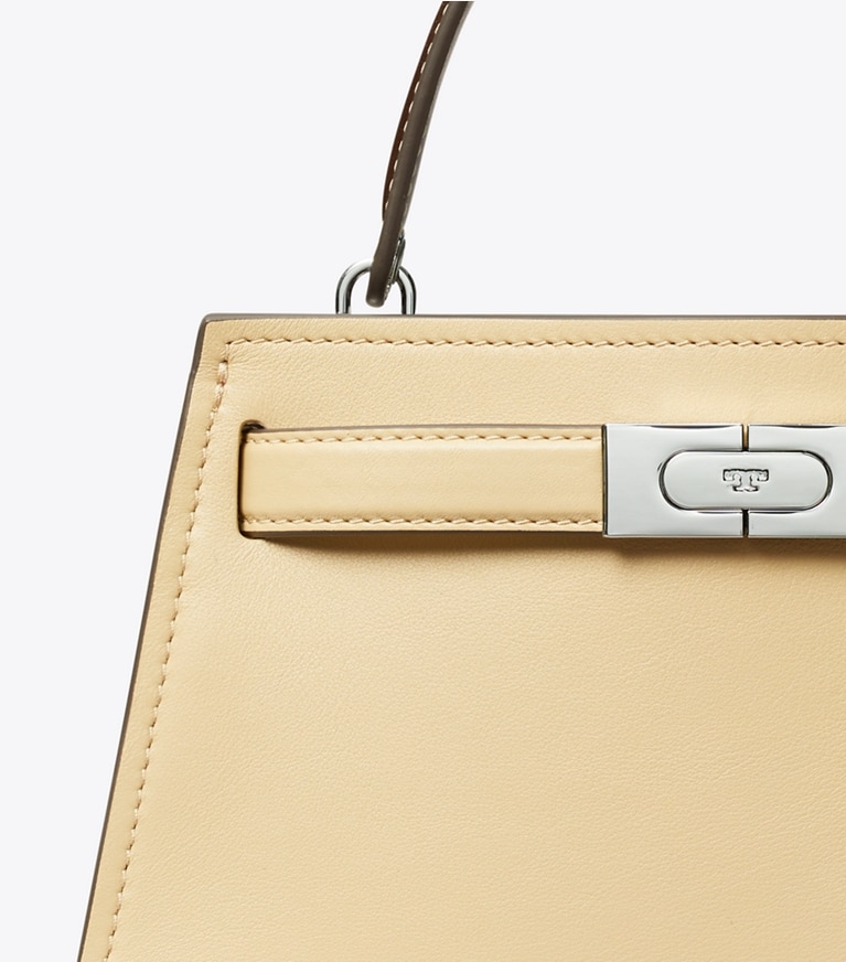 Tory Burch designer mini bags Petite Lee Radziwill Bag in Praline angle