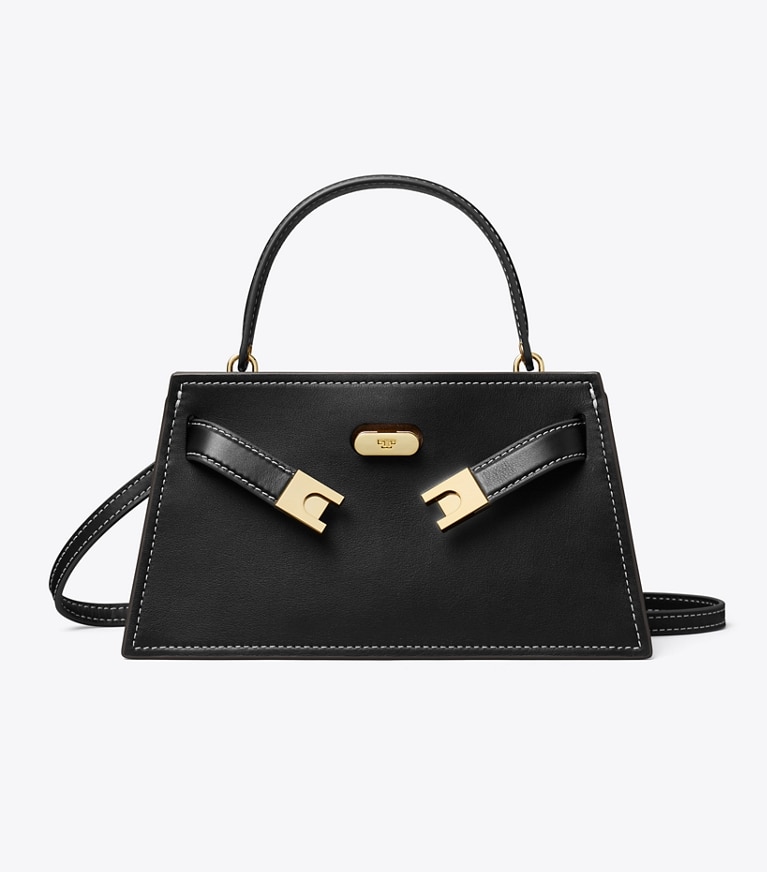 Tory Burch designer mini bags Petite Lee Radziwill Bag in Black angle