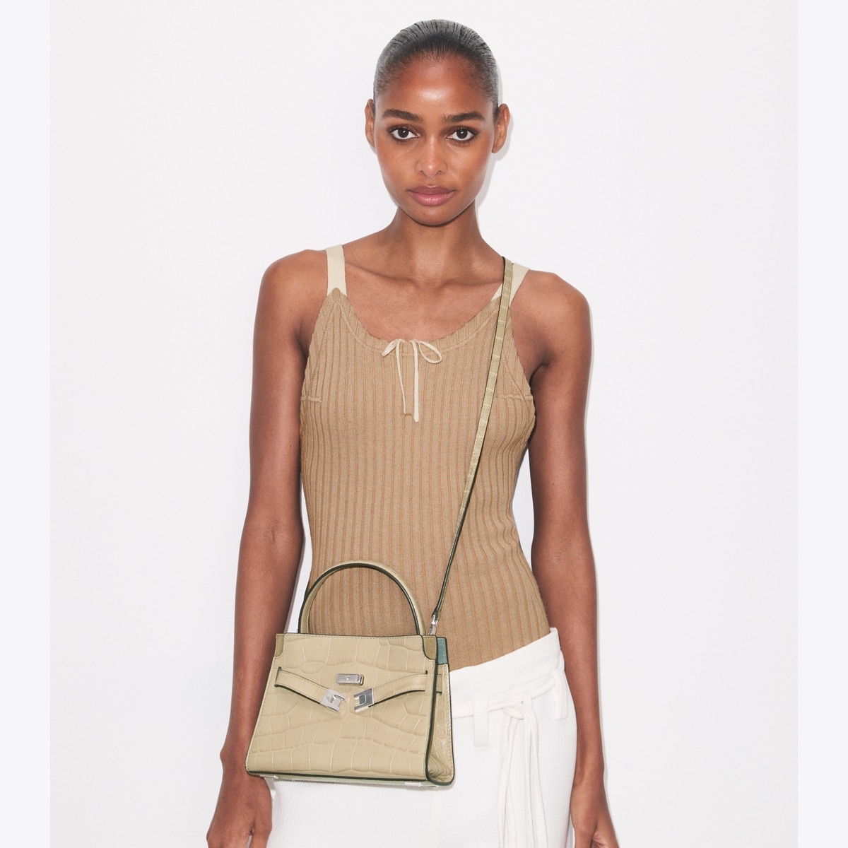 Ginger Shortbread Tory Burch Lee Radziwill Double Bag Petite