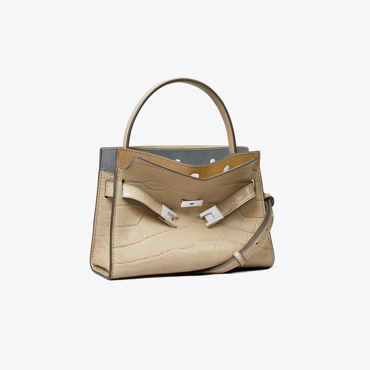 Petite Lee Radziwill Croc-Embossed Double Bag: Women's Designer