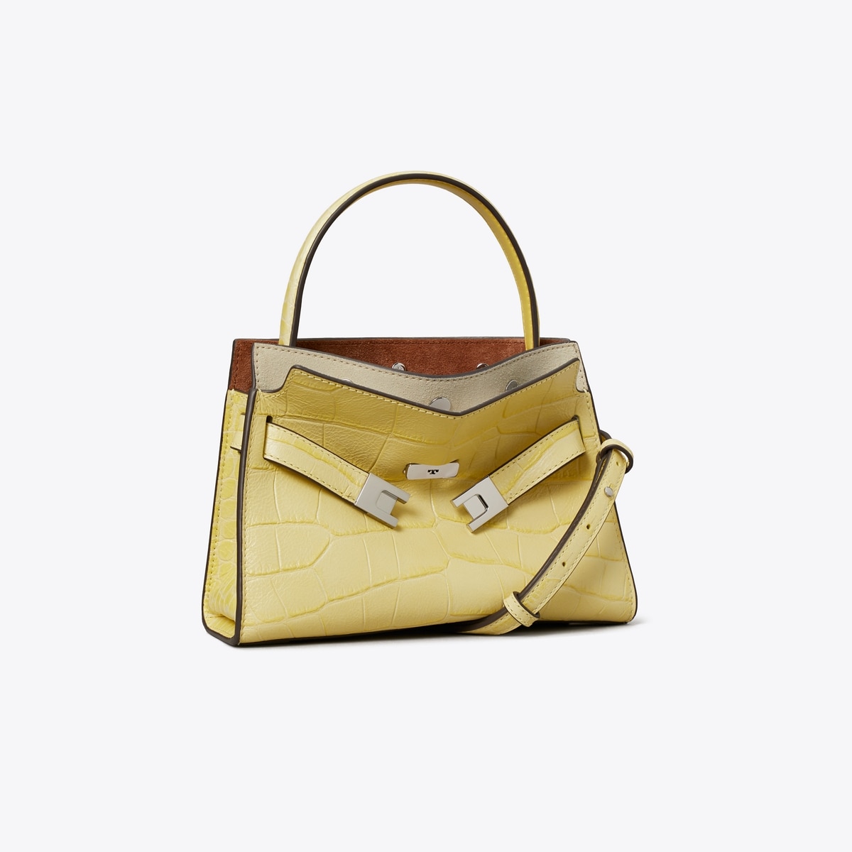 Petite Lee Radziwill Croc-Embossed Double Bag: Women's Designer