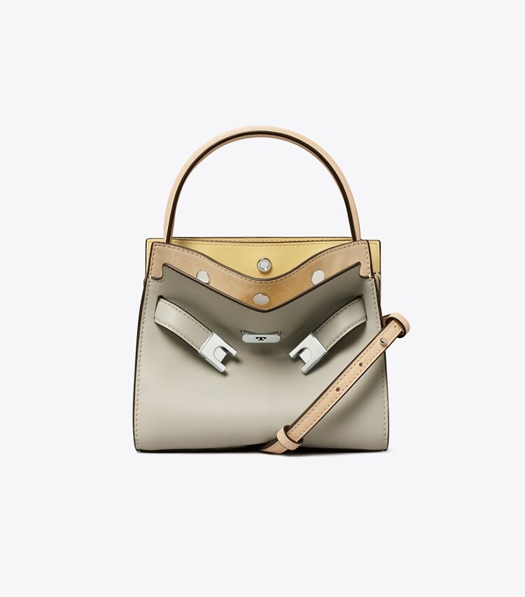 Tory Burch designer クロスボディバッグ リー ラジウィル プチダブルバッグ in Feather Gray front