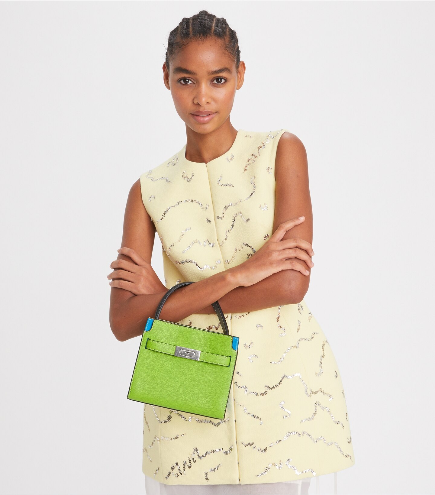 Petite Lee Radziwill Pebbled Double Bag