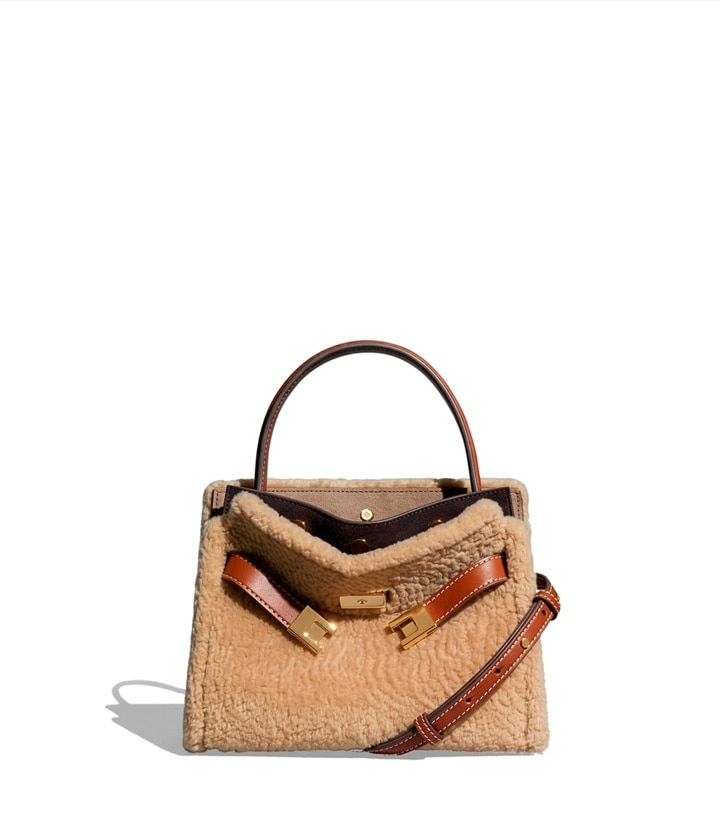 Petite Lee Radziwill Shearling Double Bag
