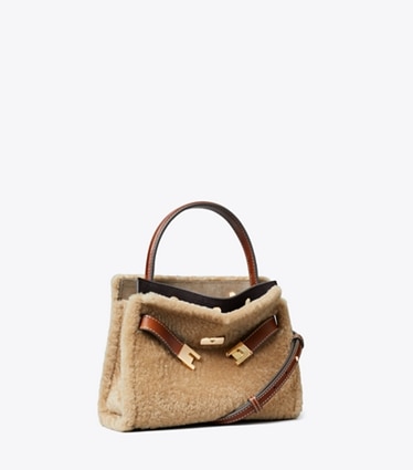 Petite Lee Radziwill Shearling Double Bag by Tory Burch