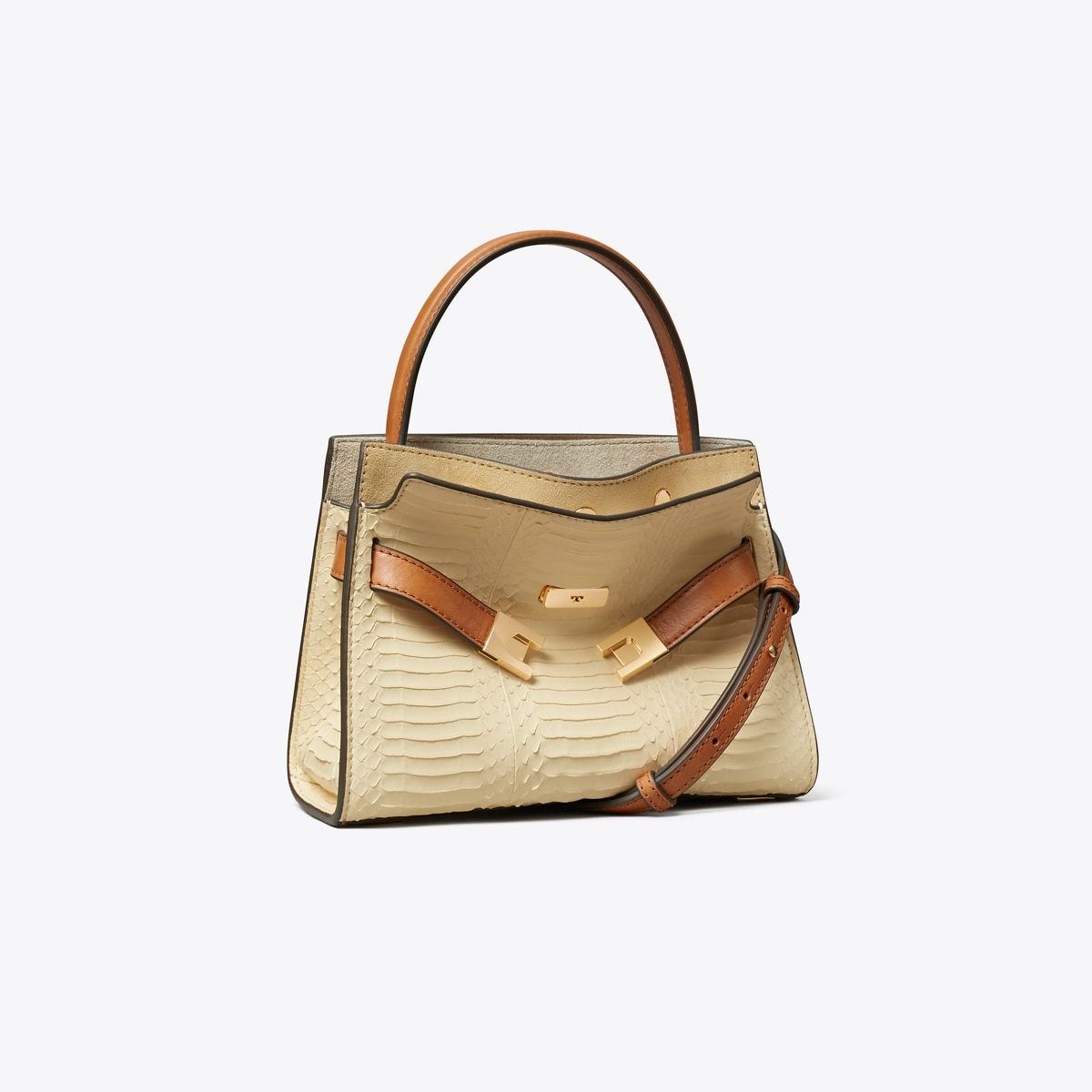 【リリー】 Petite Lee Radziwill Snake Double Bag: Women's Designer Crossbody