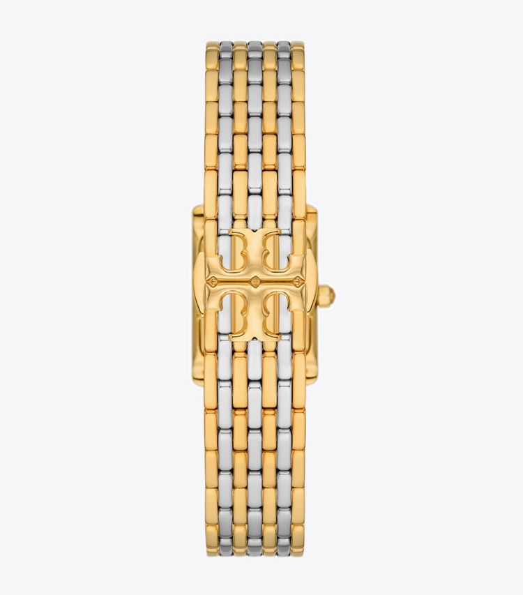 Tory Burch designer montres bracelet Petite montre Eleanor dans IVORY / TWO-TONE retour