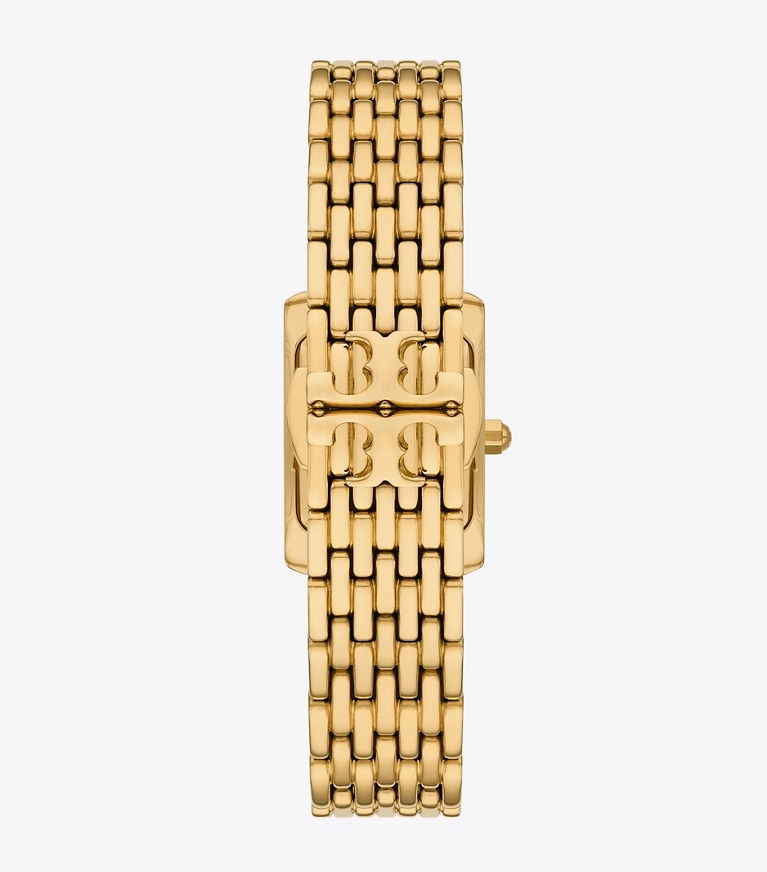 Tory Burch designer montres bracelet Petite montre Eleanor dans WHITE MOP/GOLD retour