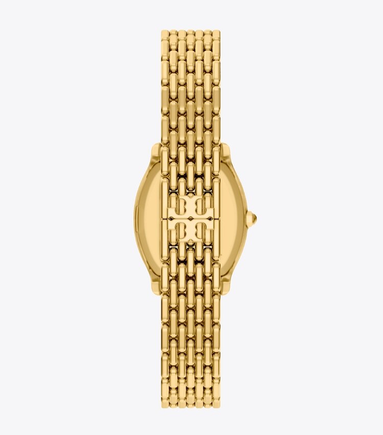 Tory Burch designer montres bracelet Petite montre Eleanor Curve dans IVORY/GOLD retour