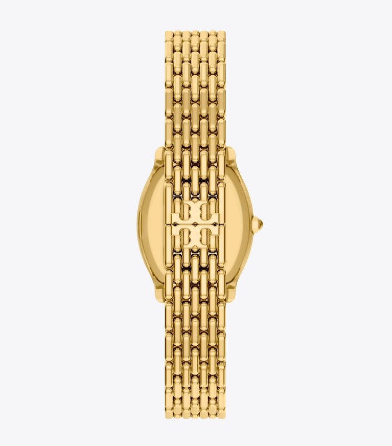 Tory Burch designer montres bracelet Petite montre Eleanor Curve dans IVORY/GOLD retour