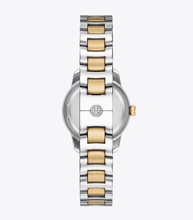Tory Burch designer montres bracelet Petite montre Miller dans GREEN/TWO-TONE retour