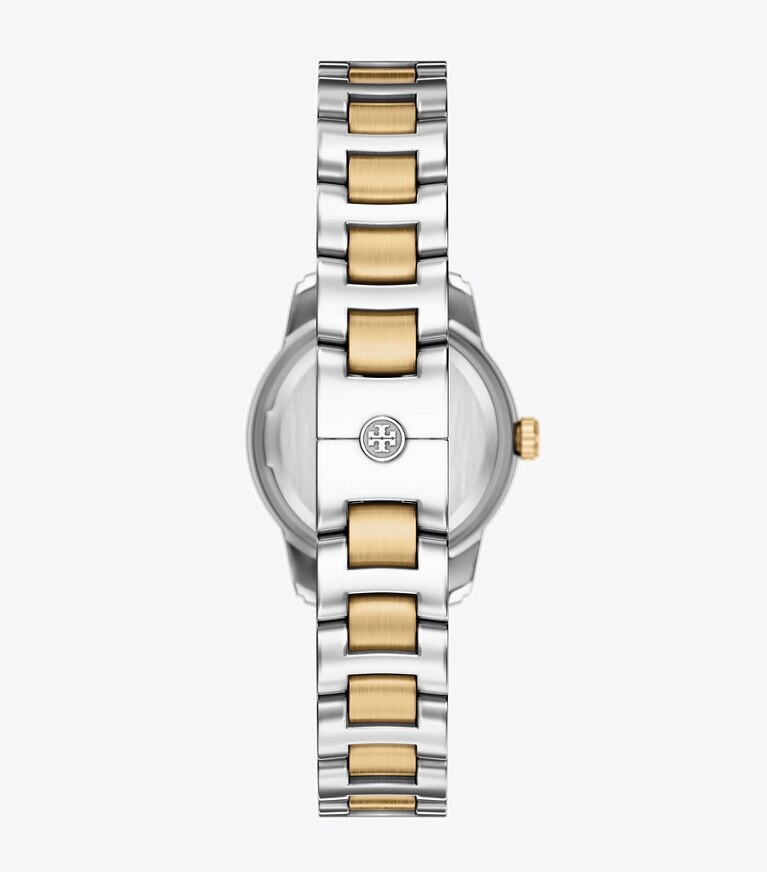 Tory Burch designer montres bracelet Petite montre Miller dans GREEN/TWO-TONE retour