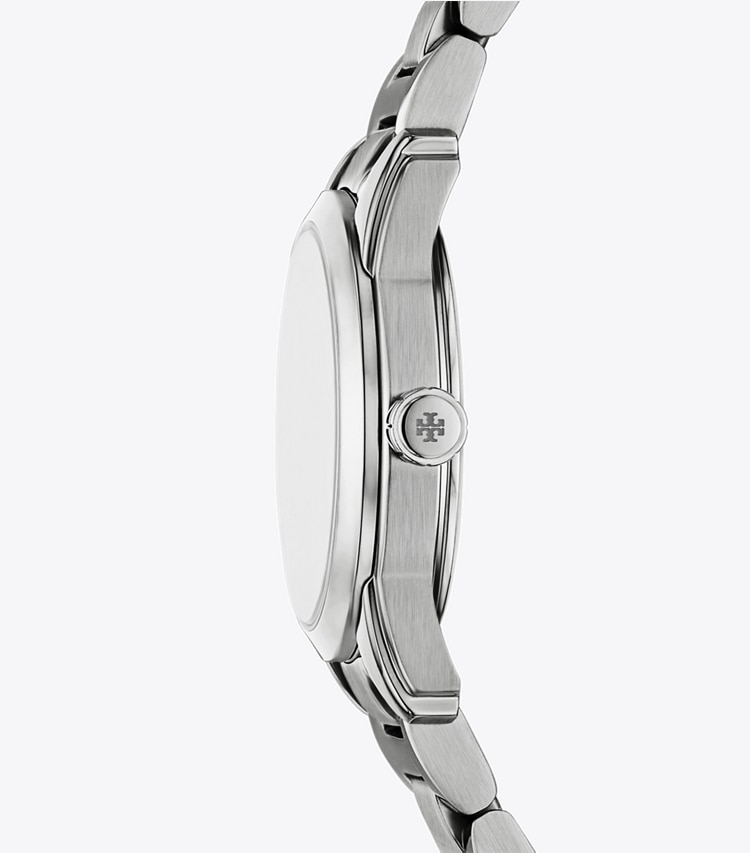 Tory Burch designer montres bracelet Petite montre Miller dans LIGHT PINK/SILVER de côté