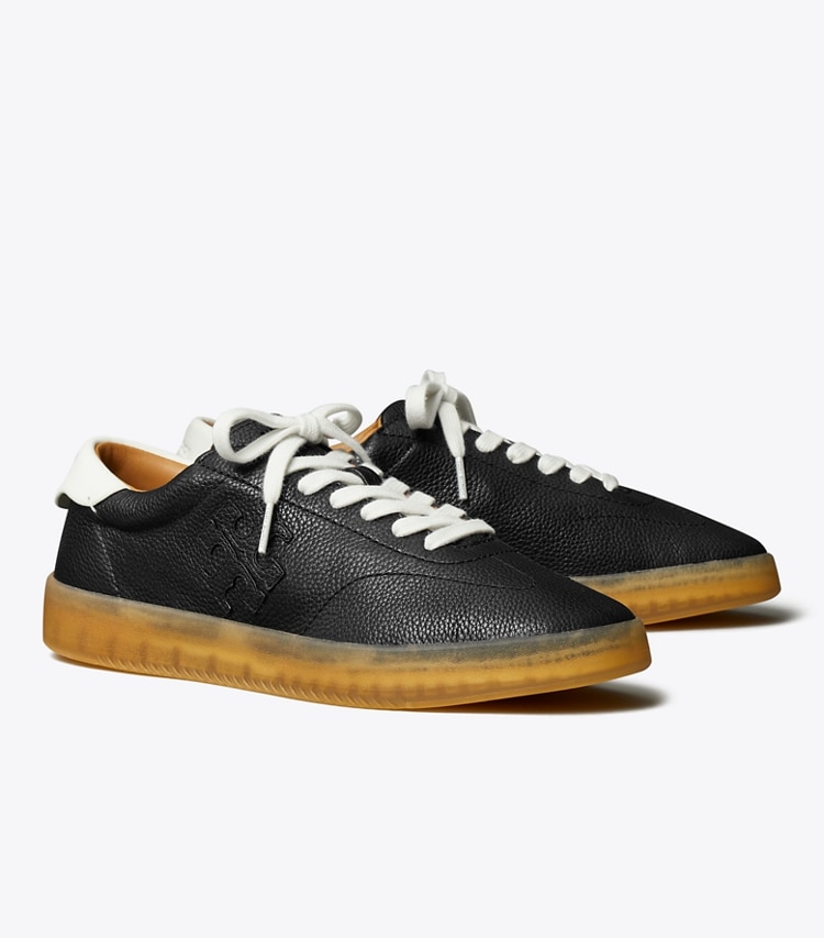 Tory Burch designer sneakers Phoenix Sneaker in PERFECT BLACK / WHITE / WHITE angle