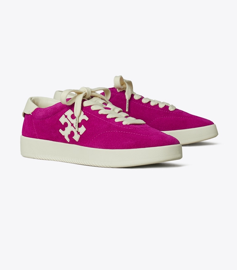Tory Burch designer sneakers Phoenix Sneaker in FUSCHIA SPARK / CREAM angle