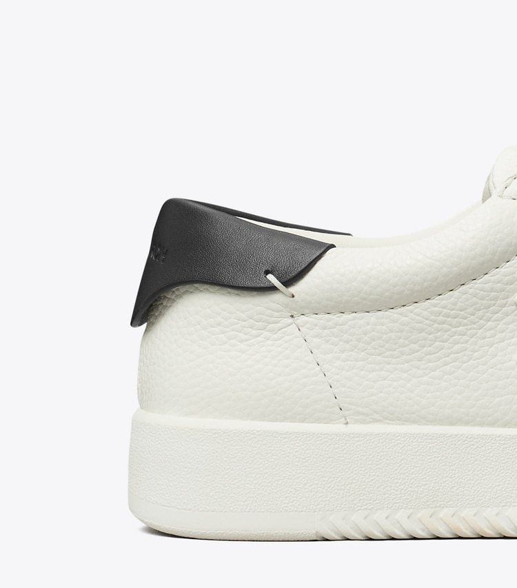 Tory Burch designer sneakers Phoenix Sneaker in CREAM / PERFECT BLACK detail