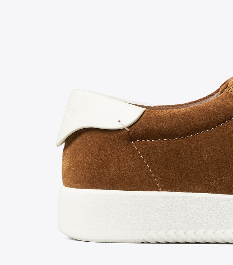 Tory Burch designer sneakers Phoenix Sneaker in MOCHA BROWN / CREAM detail