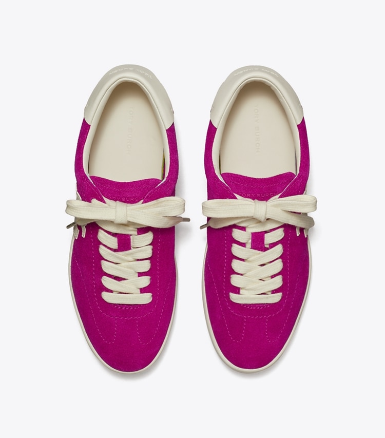 Tory Burch designer sneakers Phoenix Sneaker in FUSCHIA SPARK / CREAM overhead