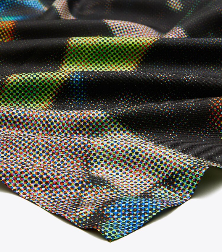 Tory Burch designer scarves Photo Collage Oversized Silk Square in Black Photo Collage detail