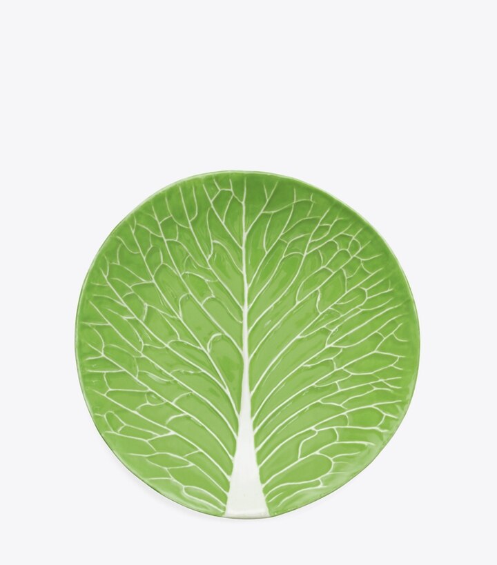 Tory Burch designer servizio da tavola Piatto da insalata Lettuce Ware, Set da quattro in Green front