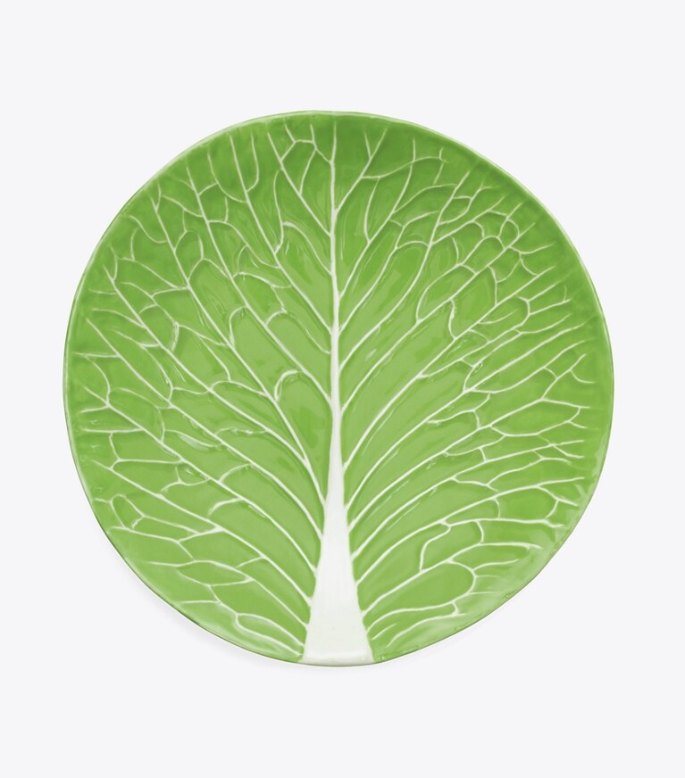 Tory Burch designer servizio da tavola Piatto da insalata Lettuce Ware, Set da quattro in Green front